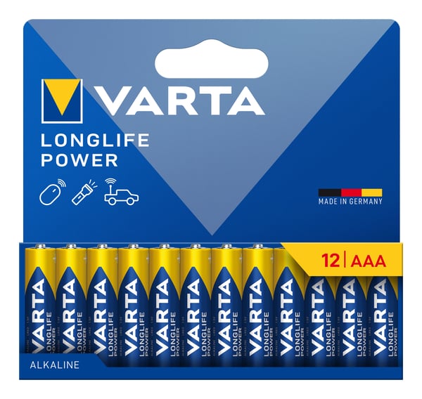 Varta 04903, Engangsbatteri, AAA, Alkaline, 1,5 V, 12 stk, 44,5 mm