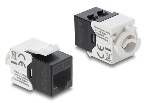DeLOCK 90794, Tasainen, musta, Valkoinen, RJ-45, LSA, Naaras, 22/24