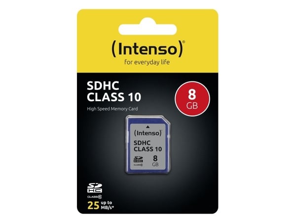Intenso Class 10 - Flashminnekort - 8 GB - Class 10 - SDHC