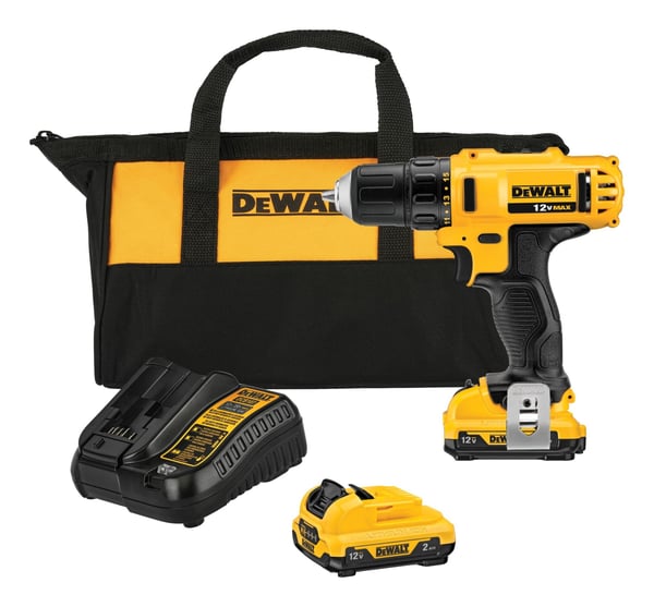DeWALT DCD710D2-QW Sladdlös borr-/skruvdragare Li-Ion 12V 2.0Ah