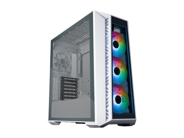 Cooler Master MasterBox 520 - Mid tower - ATX - sidepanel med vindu (herdet glass) - ingen strømforsyning (ATX) - hvit - USB/lyd