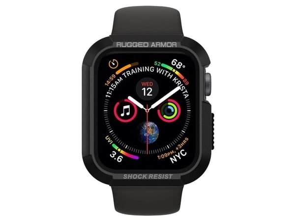 Spigen 062CS24469, Kotelo, Älykello, Musta, Apple, Apple Watch Series 4 (44mm), Termoplastinen polyuretaani (TPU)