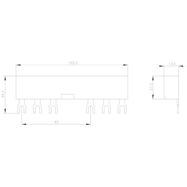 Siemens 3RV1915-3AB Samleskinne 1 stk