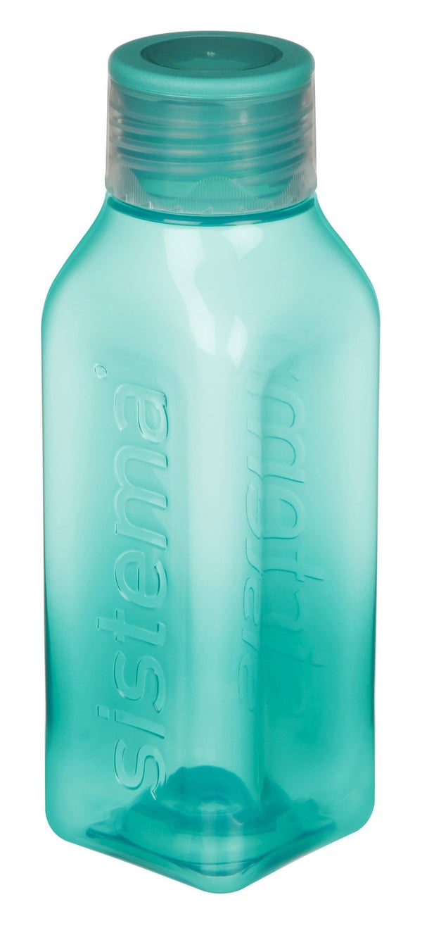 Sistema liten firkantet flaske 475 ml - mint teal