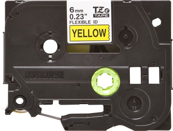 Brother TZFX611 - Svart på gult - Rull (0,6 cm) skriverteip - for Brother PT-D210, D600, H110, H200; P-Touch PT-1005, E550, H107; P-Touch Cube Plus...
