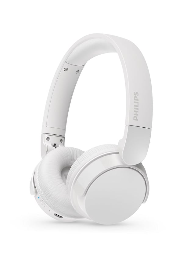 Philips TAH4209WT - Hörlurar med mikrofon - montering över örat - Bluetooth - trådlös - silkesvit