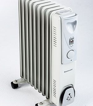 Ravanson OH-09, Olje-elektrisk romvarmer, Olje, Innendørs, Gulv, Grå, Knapper, Rotasjon
