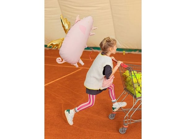 PartyDeco FB109, lekeballong, folie, gull, rosa, festtema, figur, 700 mm