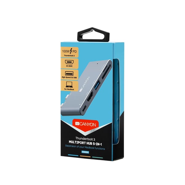 Canyon CNS-TDS05DG - Dokkingstasjon - USB-C - 5-spors - HDMI