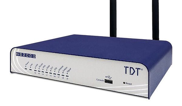 TDT NG2000-DW, Wi-Fi 5 (802.11ac), Kaksitaajuus (2,4 GHz/5 GHz), Ethernet LAN, ADSL, Harmaa, Sininen, Pöytäreititin