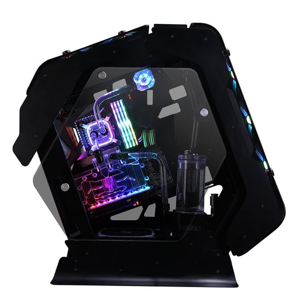 ZALMAN Z-MACHINE 500 - Mid tower - laajennettu ATX - sivupaneeli ikkunalla (karkaistua lasia) - ei virtalähdettä - USB/Audio