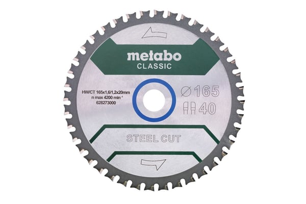 Metabo Classic Steel Cut 628273000 cirkelsågklinga 165 mm 40 tänder