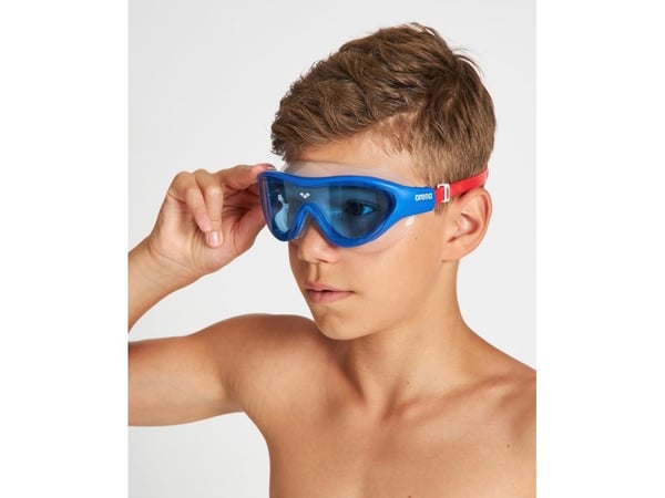 Arena The One Mask Jr, Unisex, Yksi koko, Sininen, Läpinäkyvä, Polykarbonaatti, Silikoni, Sininen, Polykarbonaatti