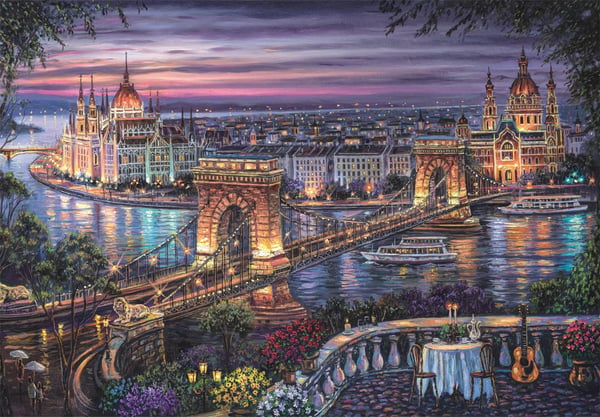 Clementoni Puslespil HQC Lights of the Danube 2026 - Compact, 1000 brikker