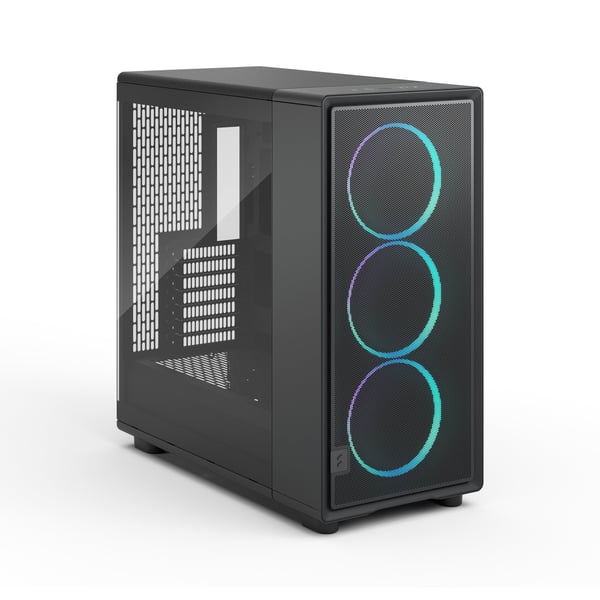 Fractal Design Epoch XL TG RGB - Datorlåda - utökad ATX - genomskinlig sidopanel (härdat glas) - ingen strömförsörjning (ATX) - svart, ljust - USB/...