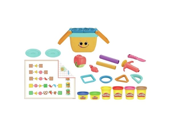 Play-Doh Picnic Shapes Starter Set, Pysselset för barn, 3 År, Giftfri, Keramik, Multifärg