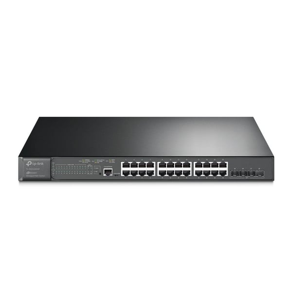 TP-Link TL-SG3428XMP hanterad switch 24x Gigabit PoE+, 4x 10G SFP+, 384 W