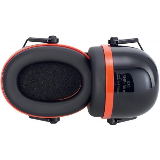 Uvex K30, Headset, Konstruksjon, Sort, Rød, 36 dB