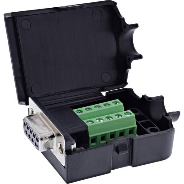 InLine D-Sub 9 utbrytningsplint - sockel - skruvplint - räfflad skruv (92501G)