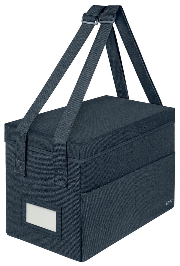 Leitz Fabric kompakt oppbevaringsbag Clean Desk med lokk, Oppbevaringsbag, Grå, Rektangulær, Stoff, Monokromatisk, Voksen