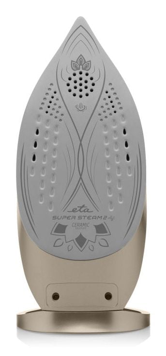 Eta SuperSteam II, Dampstrykejern, Keramisk strykesåle, 3 m, 200 g/min, Svart, Gull, 60 g/min