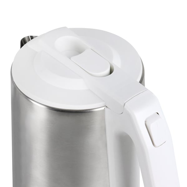 JATA JEHA1723, 2 L, 1500 W, Ruostumaton teräs, Valkoinen, Ruostumaton teräs, Veden tason ilmaisin, Ylikuumenemissuoja
