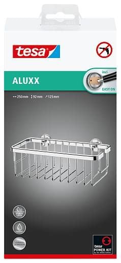 TESA Aluxx, Alumiini, Hopea, Seinään asennettava, Suihkukori, 250 mm, 125 mm