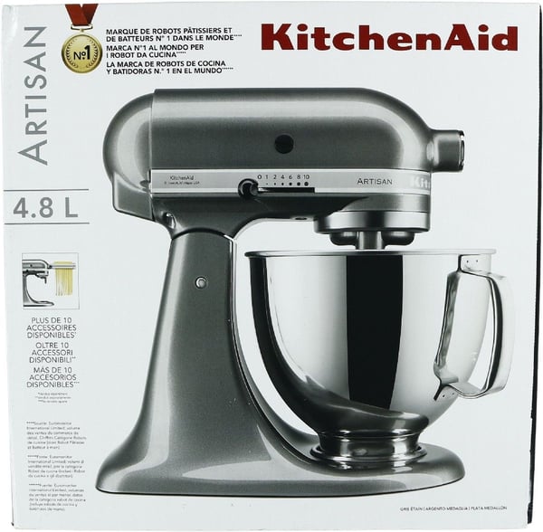 KitchenAid Artisan 5KSM175PSEMS - Köksmaskin - 300 W - medaljongsilver