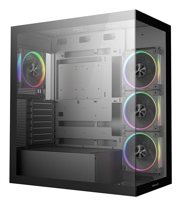 DeepCool CG580 4F V2 datorchassi Midi Tower, 2-pack härdat glas, svart