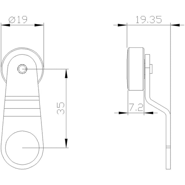 Siemens 3SE50000AA16 3SE5000-0AA16 Nivelvarsi Niveltanko, Ruostumattomasta teräksestä valmistettu tanko, Muovirulla 1 kpl