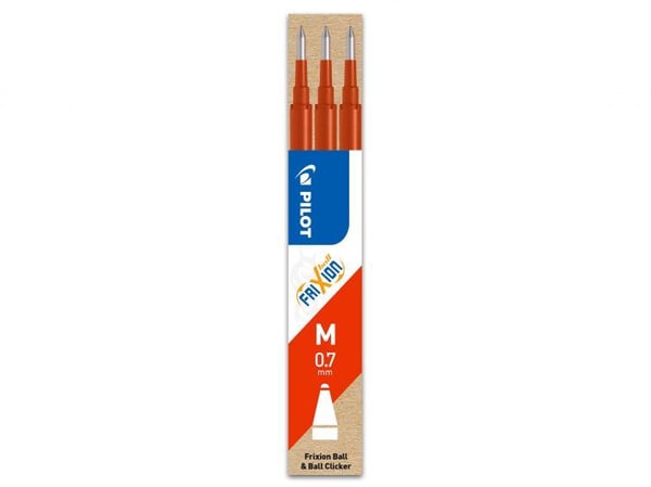Refill Pilot Frixion Medium 0.7 mm rød (3 stk.)