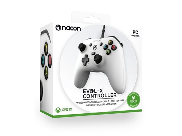 NACON EVOL-X, Gamepad, PC, Xbox, Tilbakeknapp, D-pute, Retningsknapper, Menyknapp, Koblet med ledninger (ikke trådløs), USB, USB Type-A