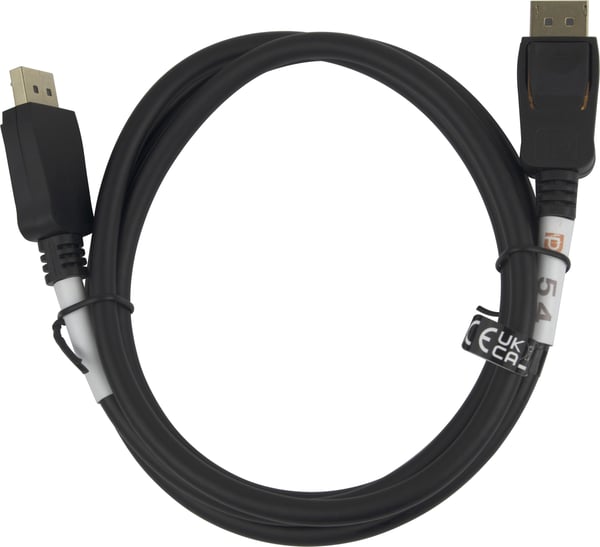 DELTACO - DisplayPort-kabel - DisplayPort (hann) låst til DisplayPort (hann) låst - DisplayPort 2.1a - 2 m - VESA DP54 Certified, 8K 60Hz støtte - ...