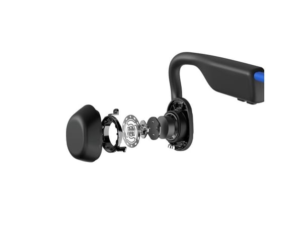 AfterShokz OpenMove - Hodetelefoner med mikrofon - åpent øre - bak-nakken-montering - Bluetooth - trådløs - blå