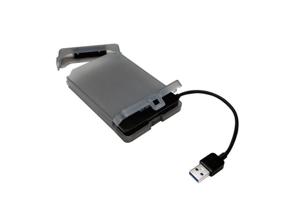 LogiLink AU0037, HDD-/SSD-kotelo, 2.5", Serial ATA III, USB-liitettävyys, Harmaa