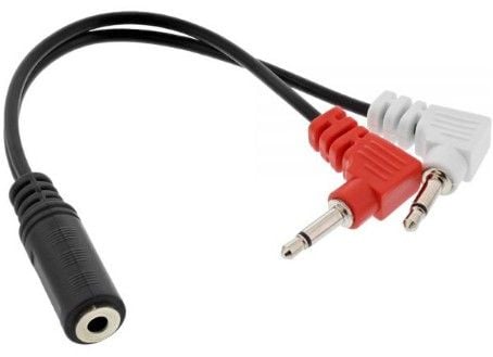 InLine 99313I, 2 x 3.5mm, Hankjønn, 3.5mm, Hunkjønn, 0,15 m, Svart