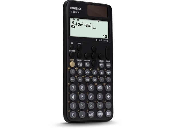 Casio Classwiz FX-991CW vetenskaplig miniräknare, 12 siffror, svart