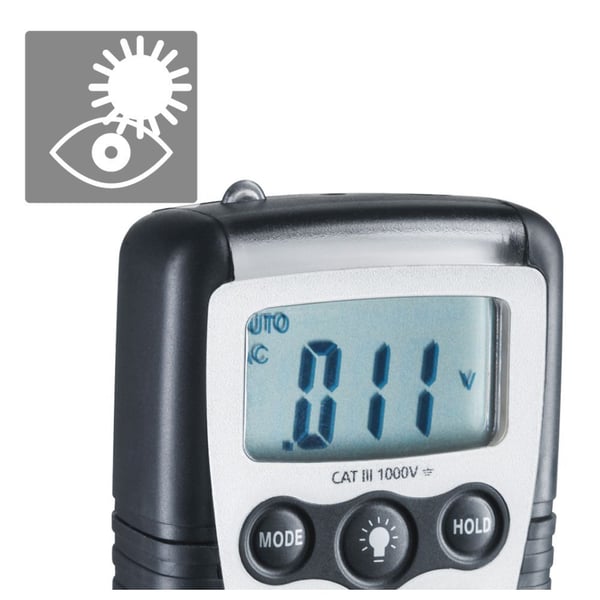 Laserliner MultiMeter-Pocket, Digitaalinen yleismittari, Kädessä pidettävä yleismittari, 2 - 200 V, 2 - 200 V, 10 mV, 10 mV