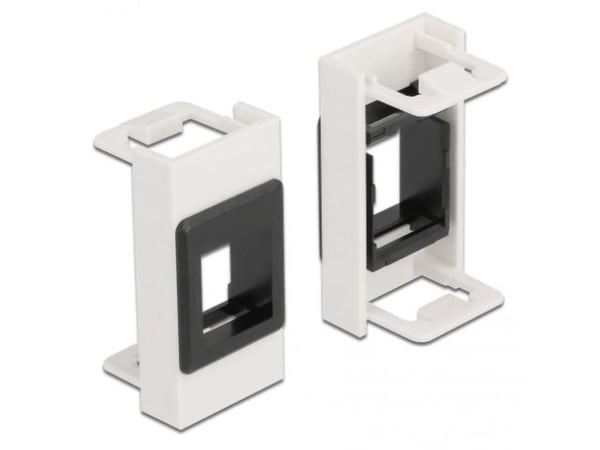 Delock - Easy 45 - kjernemodulholder - 1 modul - svart, hvit