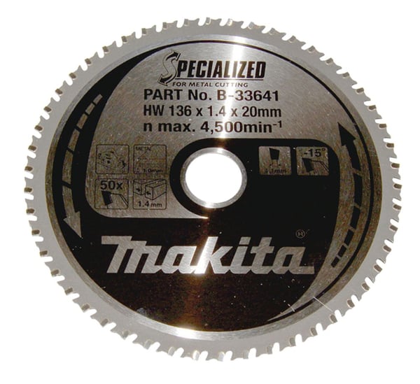 Makita Specialized - Cirkelsågblad - för metall - 136 mm - 50 tänder