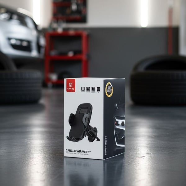 Crong Carclip Air Vent - Universal bilholder for luftventiler (svart)