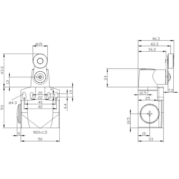 Siemens 3SE5242-0LK21, muovi, IP66, IP67, 50 mm, 115 mm, 90 mm, 125 g