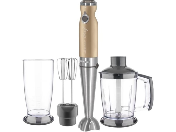 Sencor SHB 5607CH, Stavmixer, 0,8 l, Pulsfunktion, 1,2 m, 1200 W, Champagne, Rostfritt stål