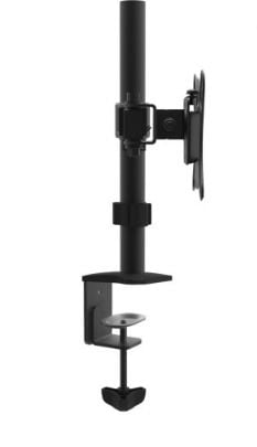 Maclean MC-690 - Monteringssats - justerbar arm - för LCD-display - aluminium - svart - skärmstorlek: 18"-27" - disk-monteringsbar