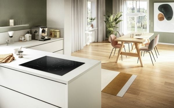 Elica NikolaTesla FIT 3Z BL/A/72 - Induktionshäll - 3 kokplattor - Fördjupning - bredd: 56 cm - djup: 49 cm - Klass A - svart med utsugsavgas (extr...