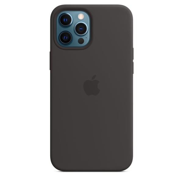 Apple - Skydd för mobiltelefon - med MagSafe - silikon - svart - för iPhone 12 Pro Max