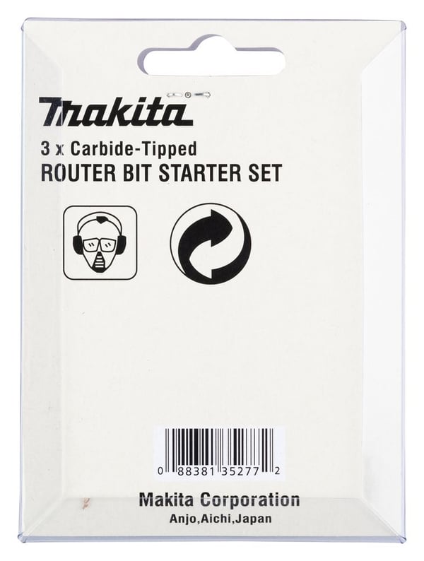 Makita - Jyrsinkärjen setti - 3 kpl - Makita DRT50Z:hen