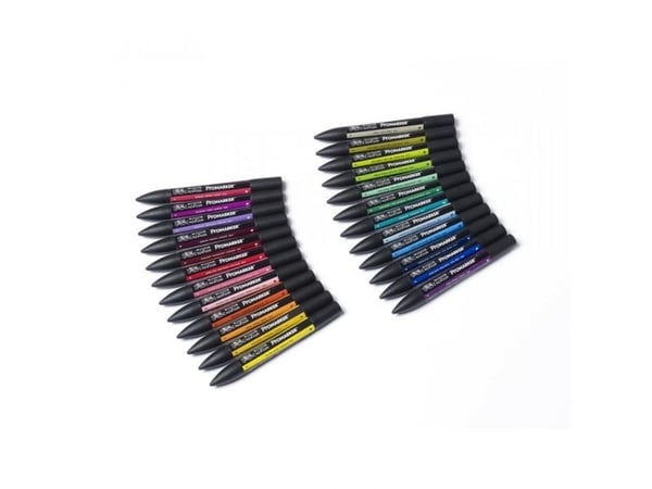Winsor & Newton 884955043295, 24 stykker, Blå, Burgunder, Grønn, Khaki, Limefarget, Oransje, Rosa, Rød, Turkis, Assortert, Sort, Berry Red, Burgund...