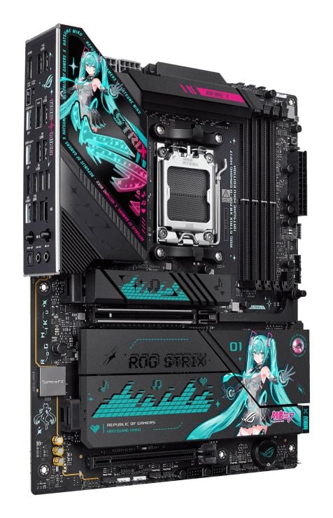 ASUS ROG STRIX X870E-H GAMING WIFI7-emolevy AM5 DDR5, Hatsune Miku Edition