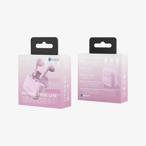 DeFunc True Lite - True wireless-hodetelefoner - i øret - rosa